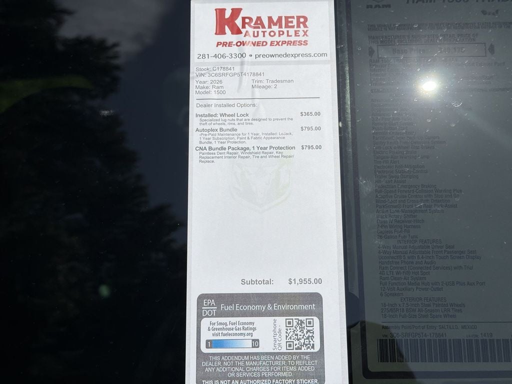 2026 RAM Ram 1500 Tradesman