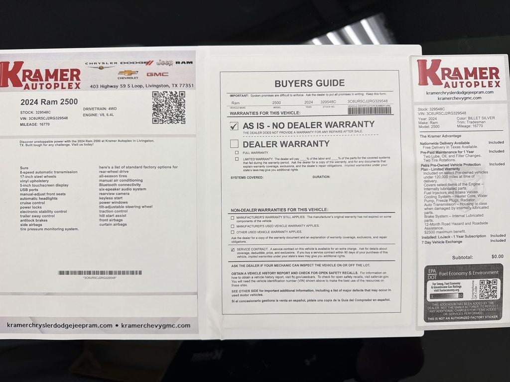 2024 RAM 2500 Tradesman