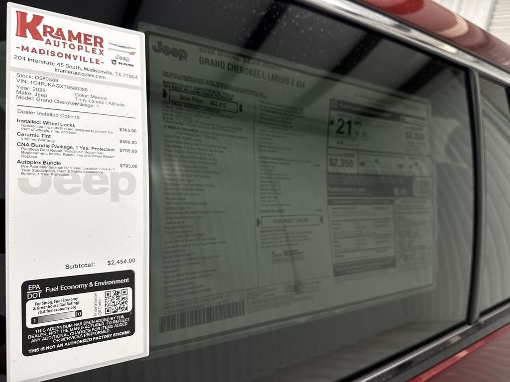 2026 Jeep Grand Cherokee GRAND CHEROKEE L LAREDO X 4X4