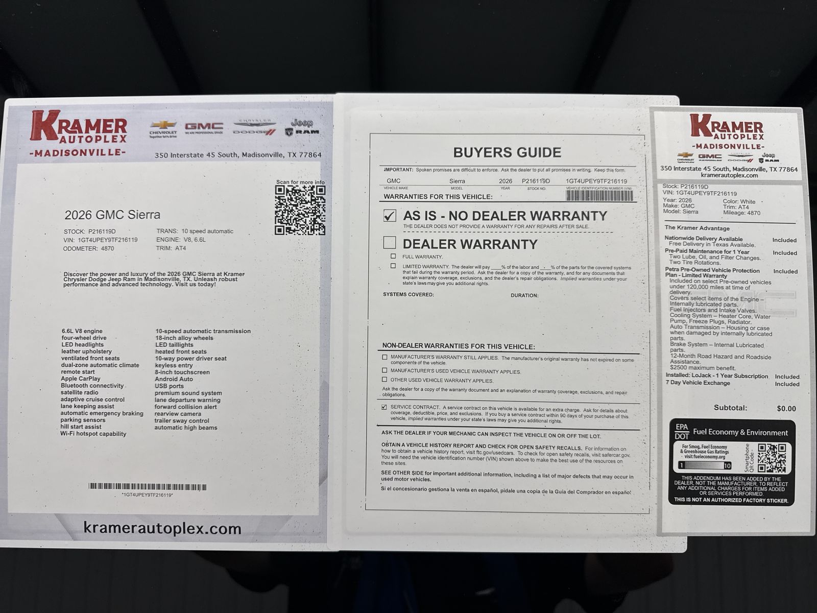 2026 GMC Sierra 2500 HD AT4