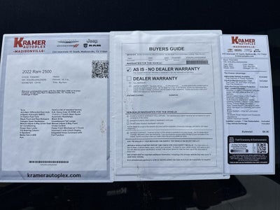 2022 RAM 2500 Lone Star Crew Cab 4x4 8' Box