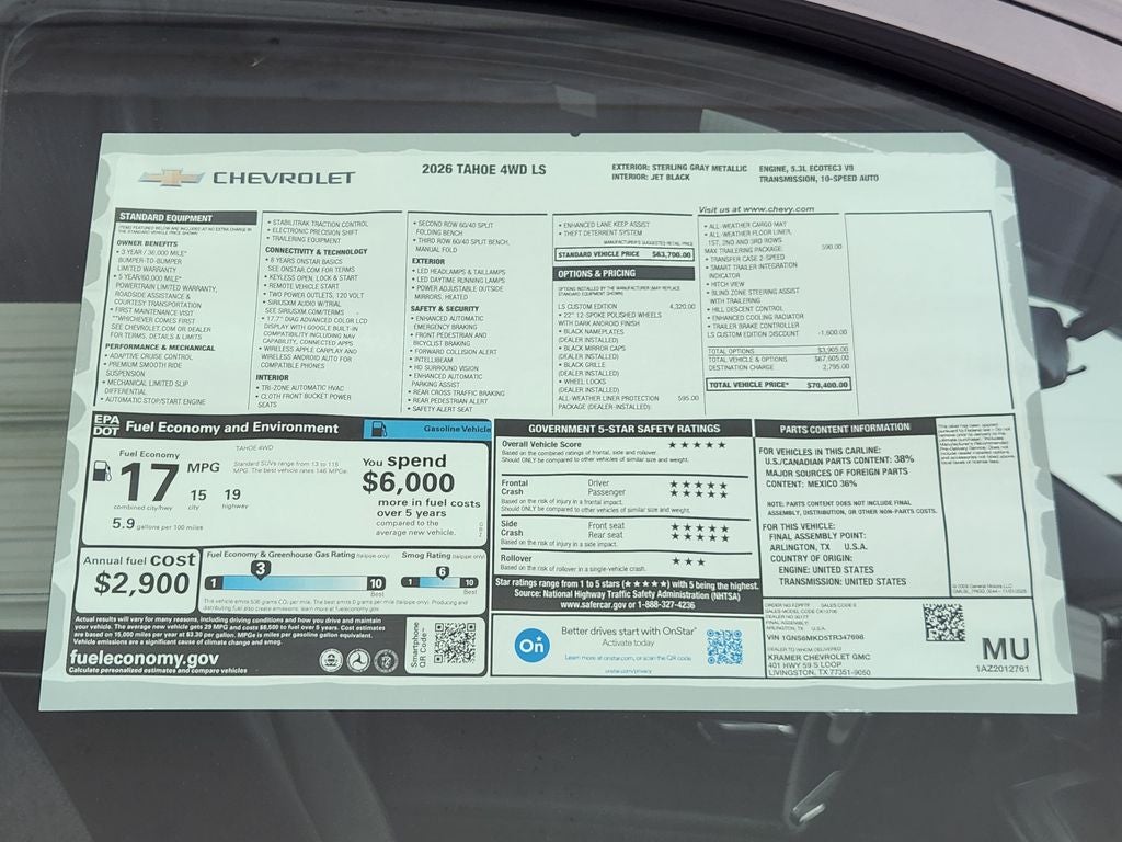 2026 Chevrolet Tahoe LS