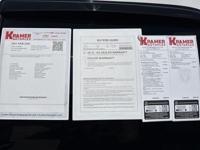 2021 RAM 2500 Big Horn Crew Cab 4x4 6'4" Box