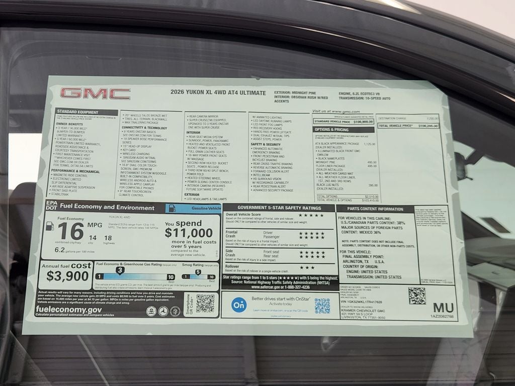 2026 GMC Yukon XL AT4 Ultimate