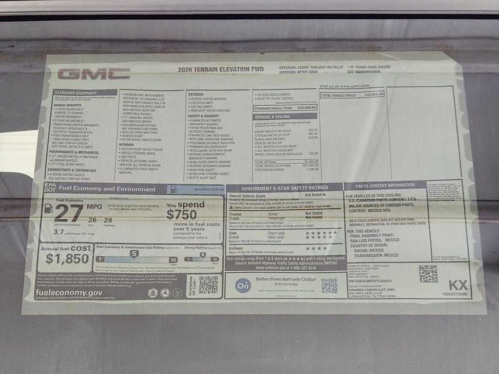 2026 GMC Terrain Elevation