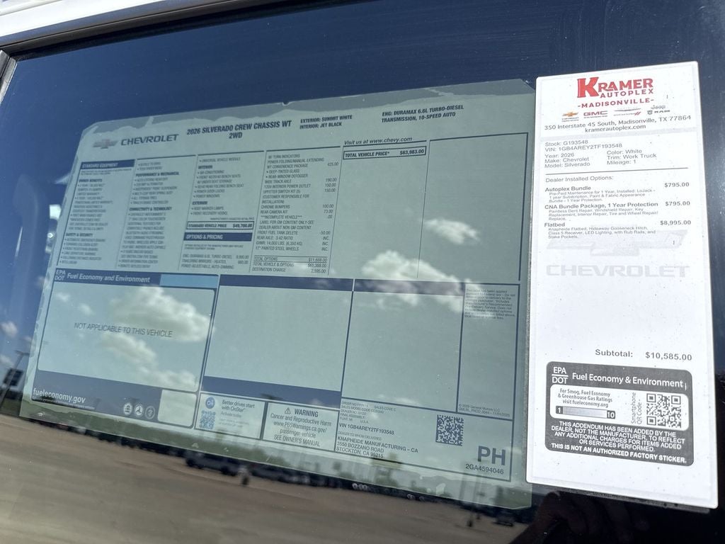 2026 Chevrolet Silverado 3500 HD Chassis Cab Work Truck