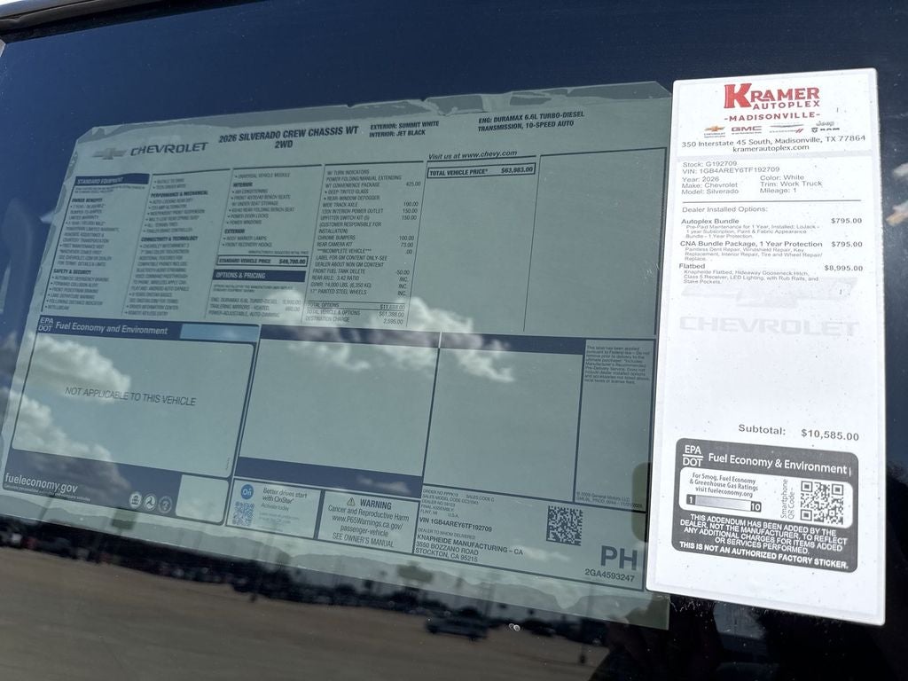 2026 Chevrolet Silverado 3500 HD Chassis Cab Work Truck