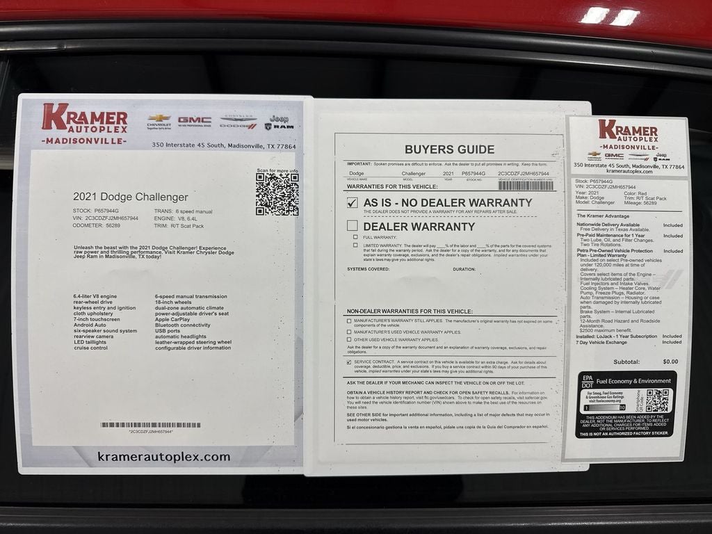 2021 Dodge Challenger R/T Scat Pack
