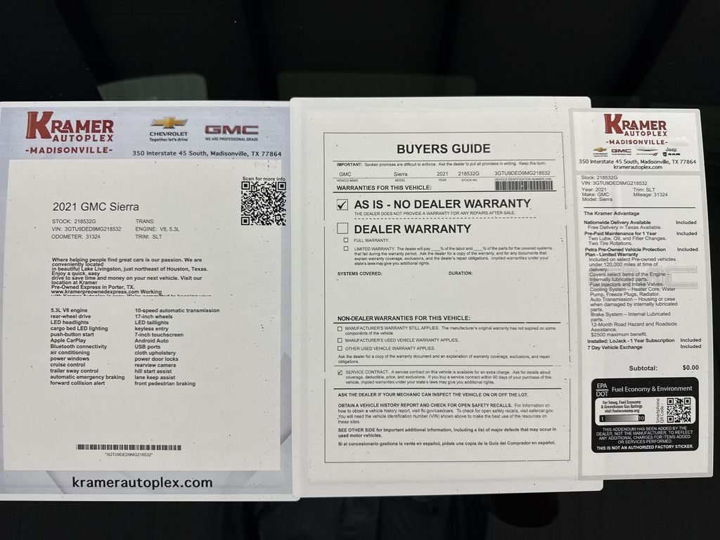 2021 GMC Sierra 1500 SLT