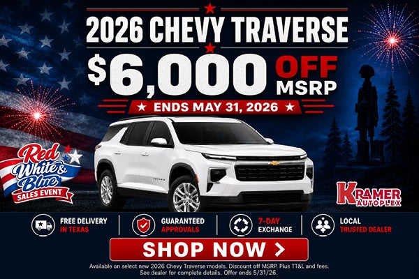 $6,000 Off 2026 Chevy Traverse