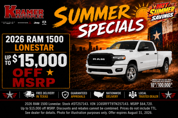 Kramer Autoplex August Incentives