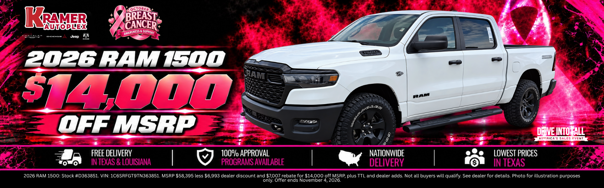 Kramer Autoplex October 2026 Incentives