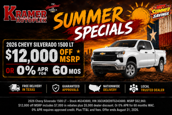Kramer Autoplex August Incentives