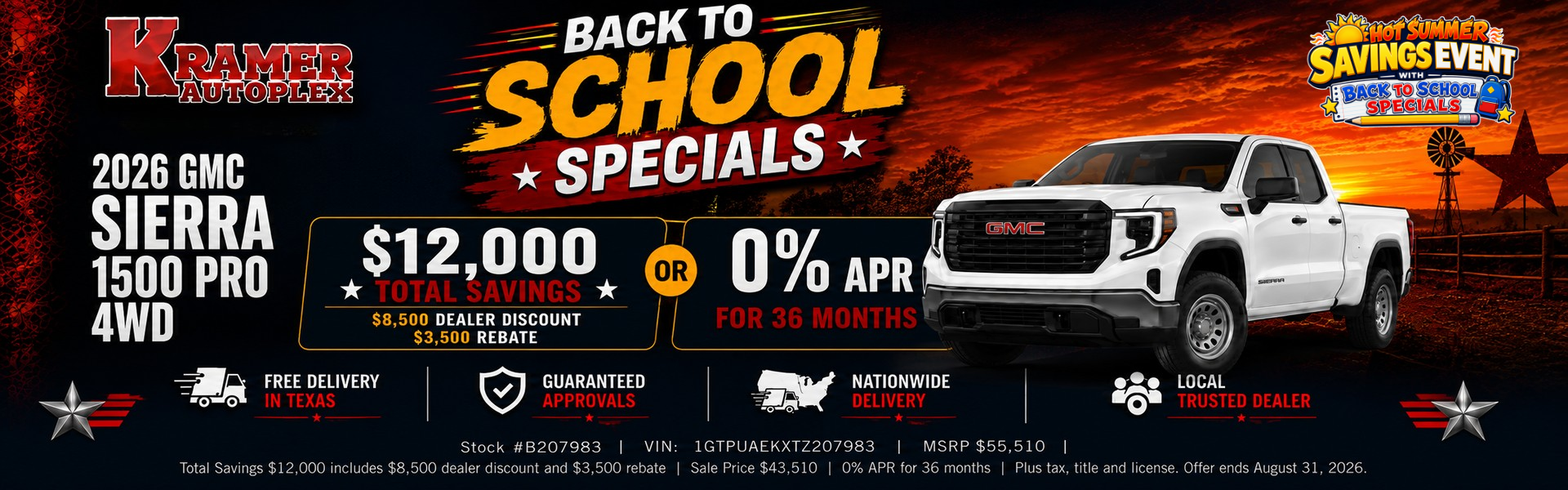 Kramer Autoplex August Incentives