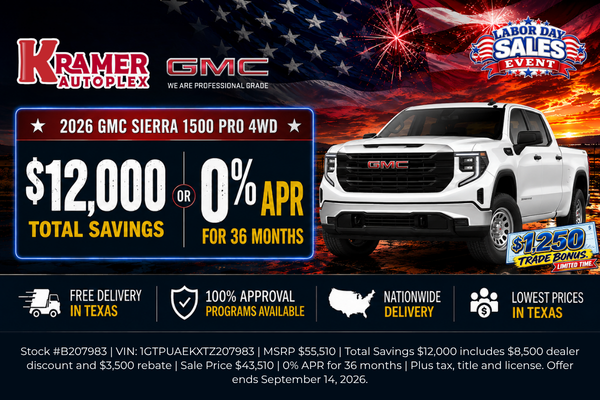 Kramer Autoplex September Incentives