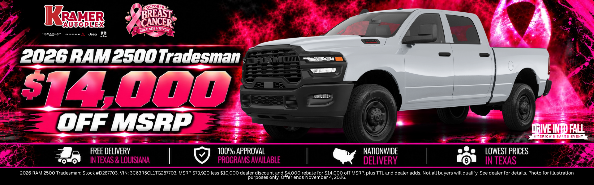 Kramer Autoplex October 2026 Incentives
