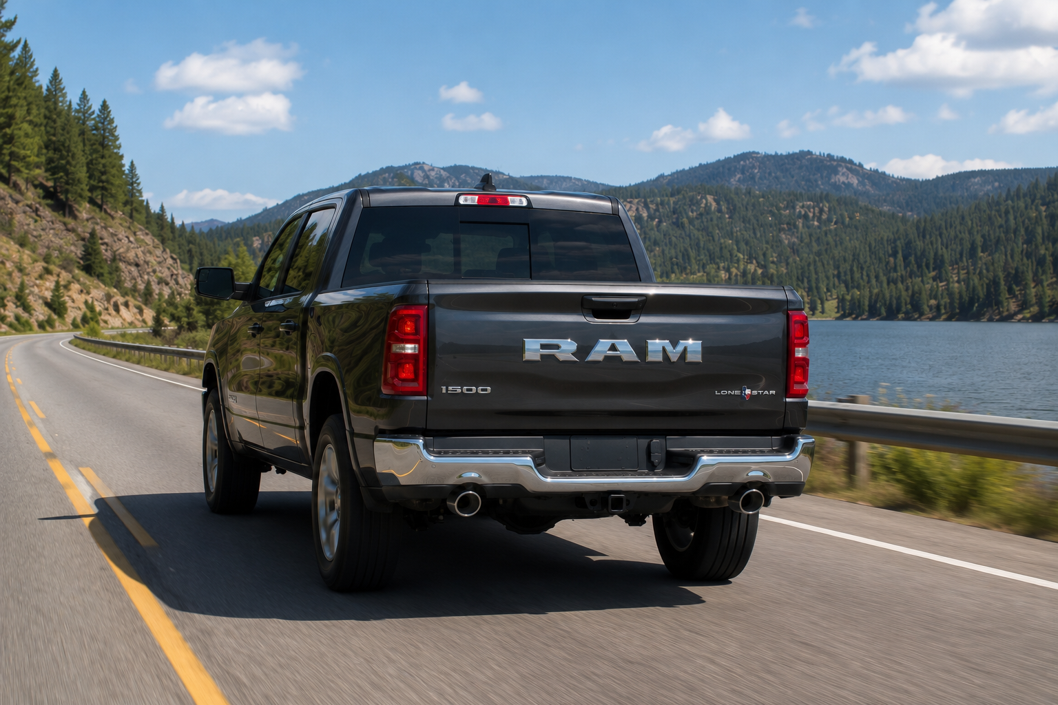 2026 Ram 1500 Lone Star rear and tailgate view