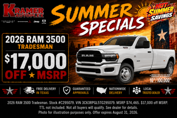 Kramer Autoplex August Incentives