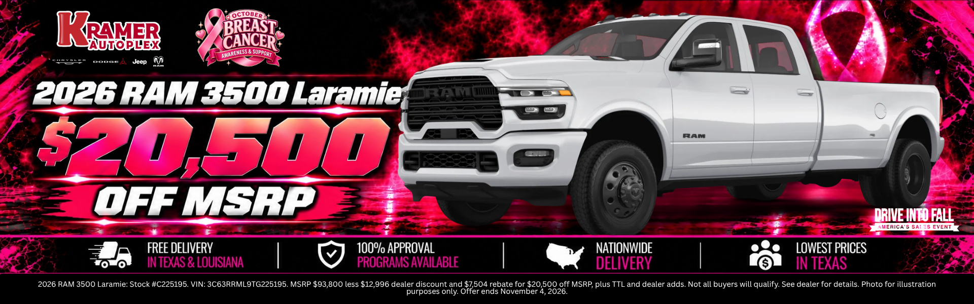 Kramer Autoplex October 2026 Incentives