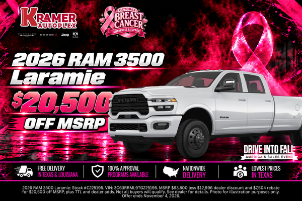 Kramer Autoplex October 2026 Incentives
