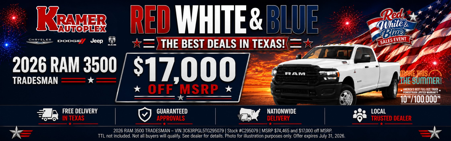 Kramer Autoplex July Incentives