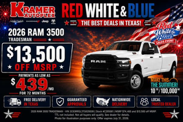 Kramer Autoplex July Incentives