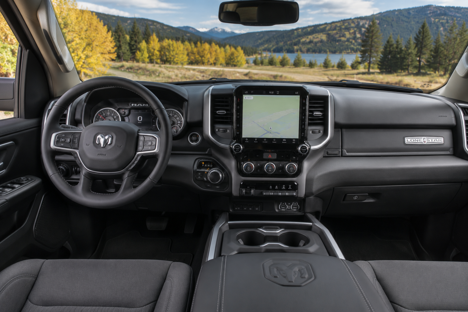 2026 Ram 1500 Lone Star interior dashboard and touchscreen