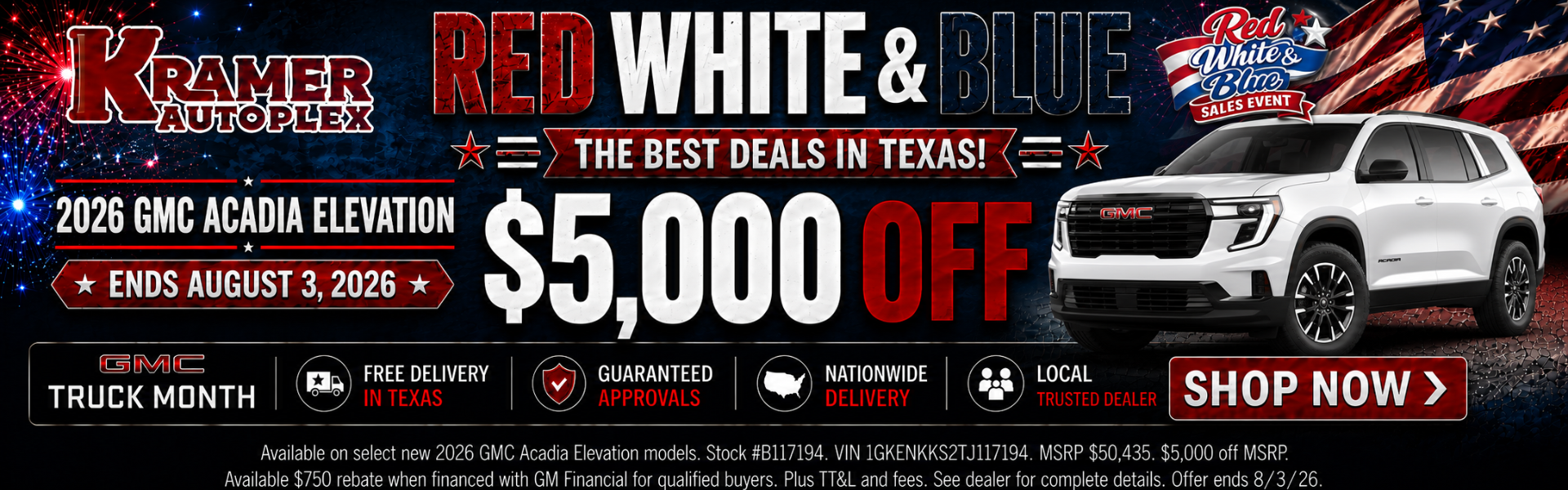 Kramer Autoplex July Incentives