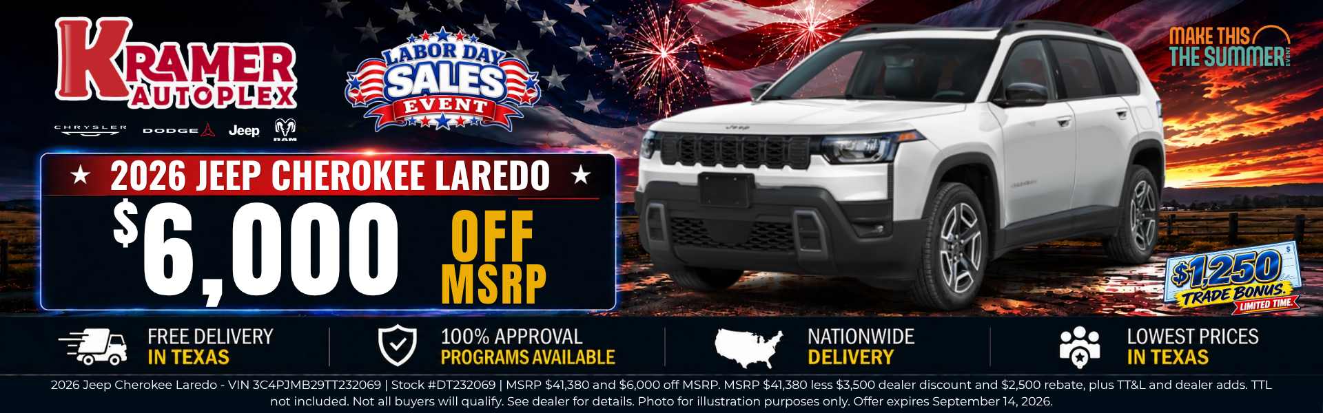 Kramer Autoplex September Incentives