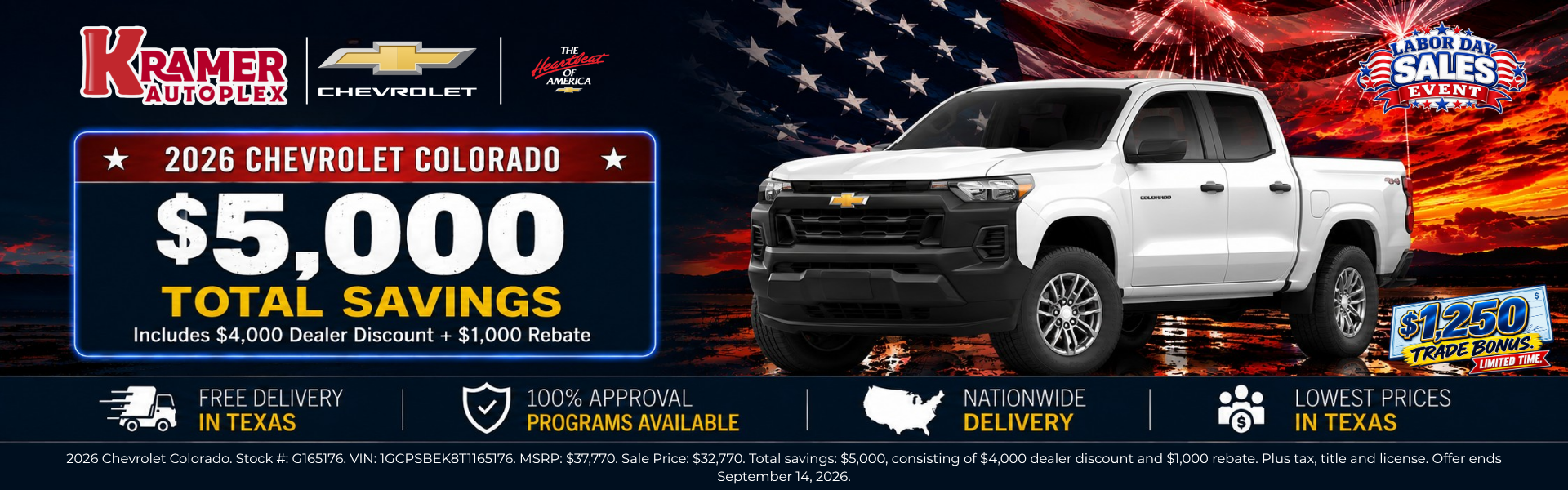 Kramer Autoplex September Incentives