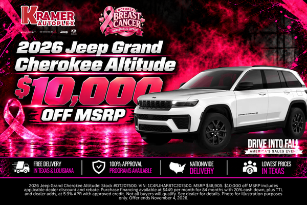 Kramer Autoplex October 2026 Incentives