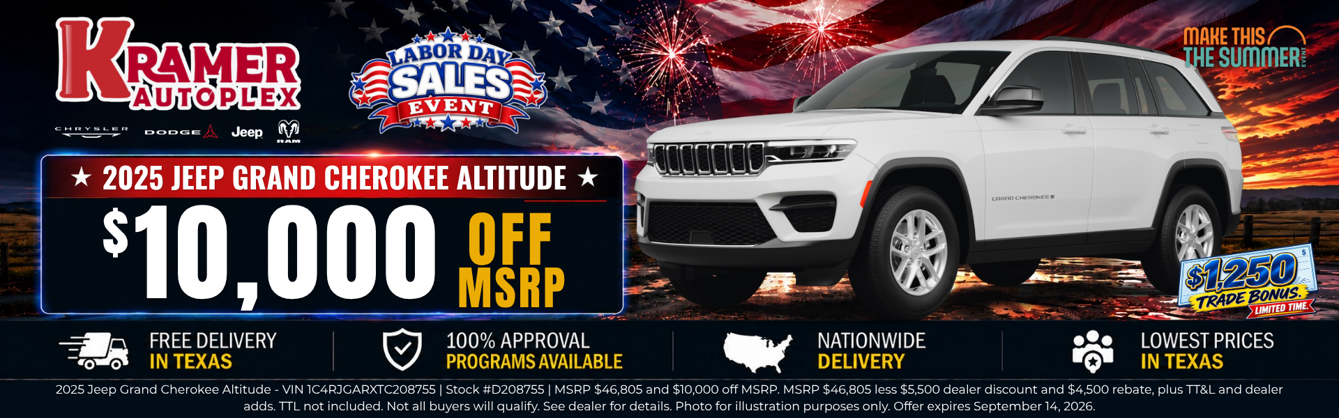 Kramer Autoplex September Incentives