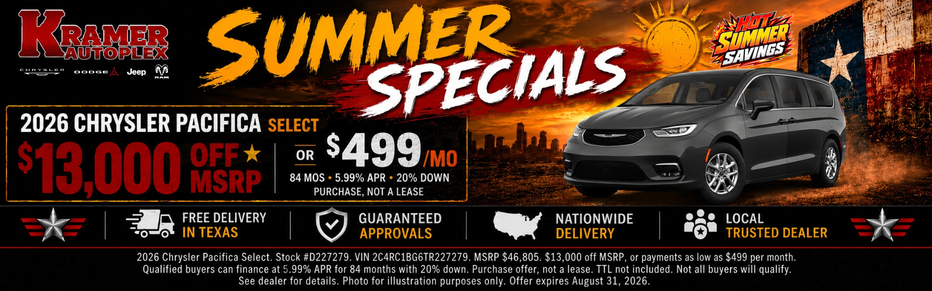 Kramer Autoplex August Incentives