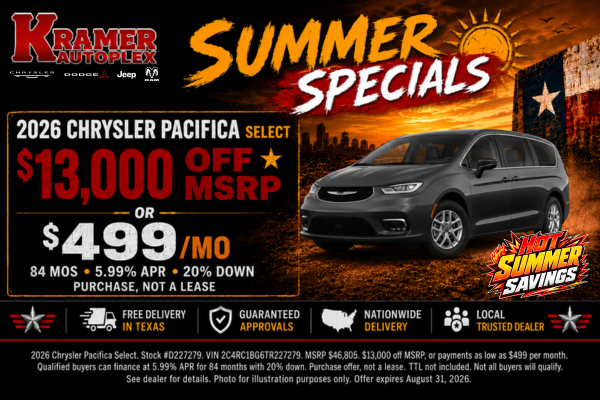 Kramer Autoplex August Incentives