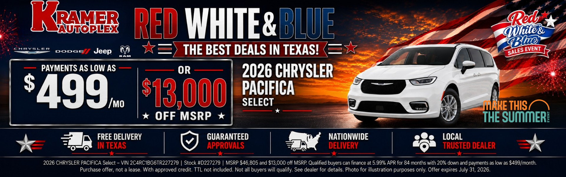 Kramer Autoplex July Incentives