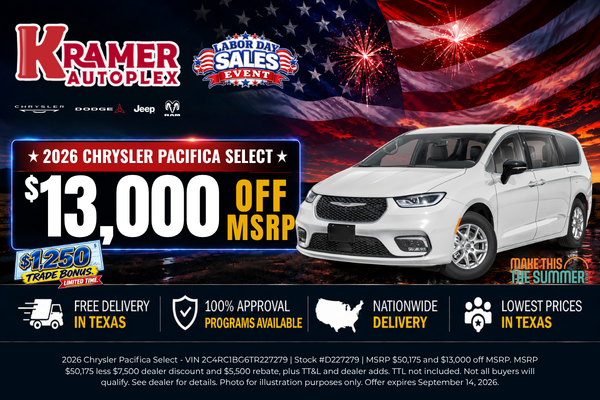 Kramer Autoplex September Incentives