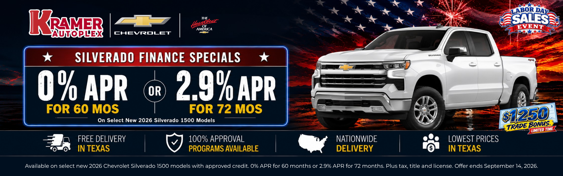 Kramer Autoplex September Incentives