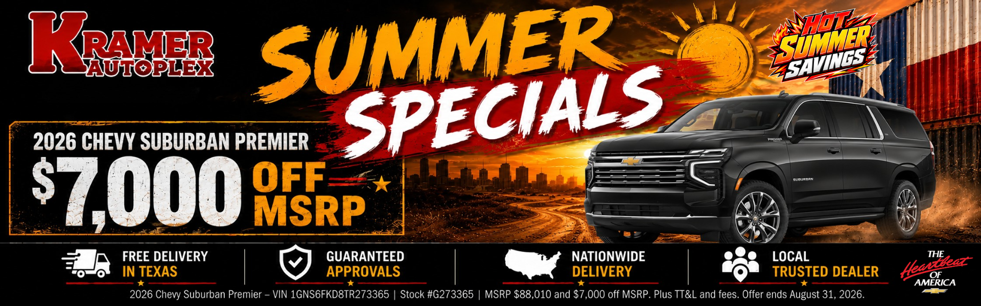 Kramer Autoplex August Incentives