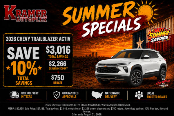 Kramer Autoplex August Incentives
