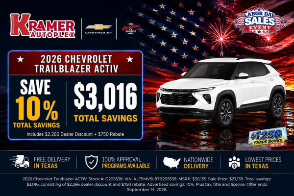 Kramer Autoplex September Incentives