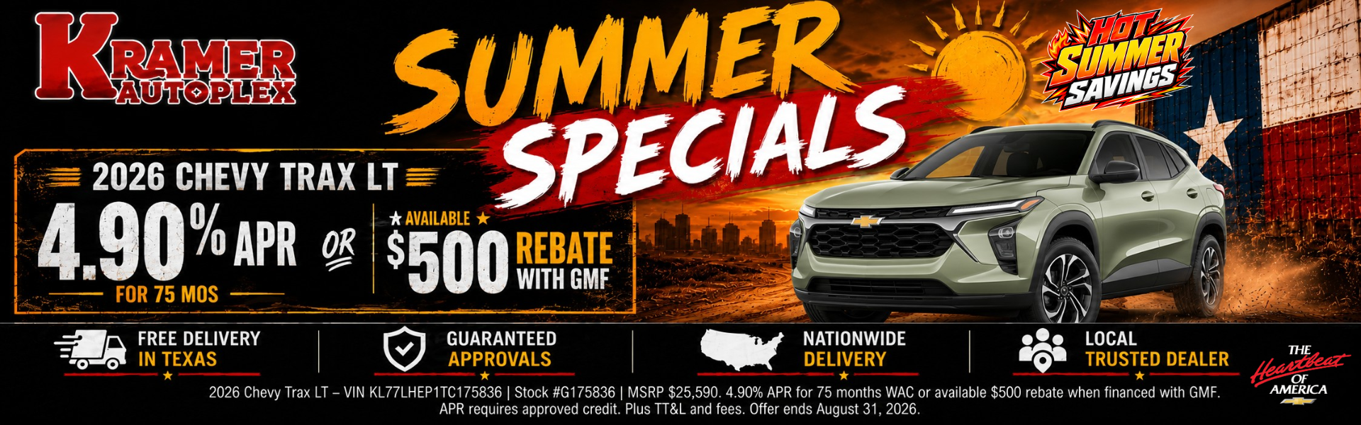 Kramer Autoplex August Incentives