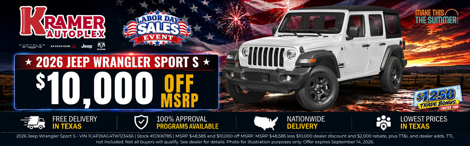 Kramer Autoplex September Incentives