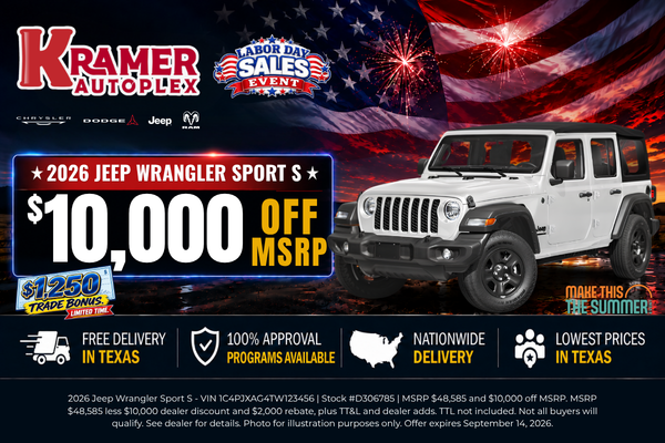 Kramer Autoplex September Incentives