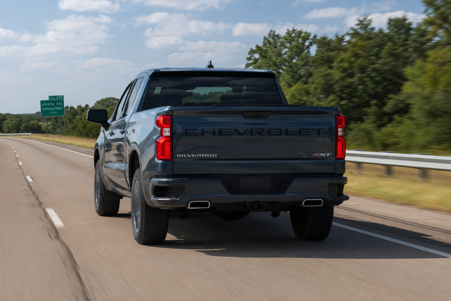 2026 Chevrolet Silverado 1500 RST rear and tailgate view